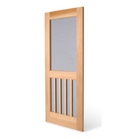 Decorative Cedar Screen Door Angle View