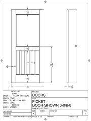 Screen Door Detail Drawing