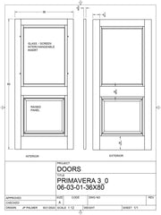 Primavera Combination Storm-Screen Door with raised Panel