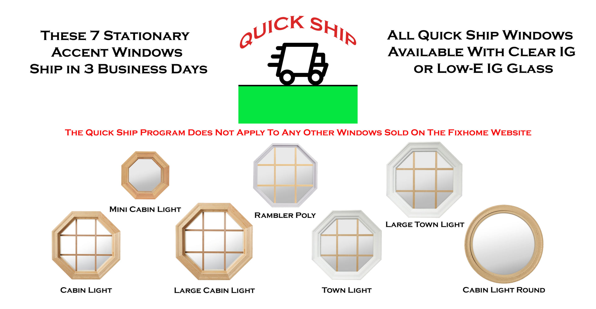 Quick Ship Window Banner