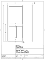 Rancho Screen Door Drawing