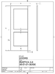 Rustica 3-0 Screen Door Drawing