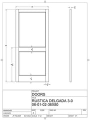 Slim Design Cedar Screen Door Drawing