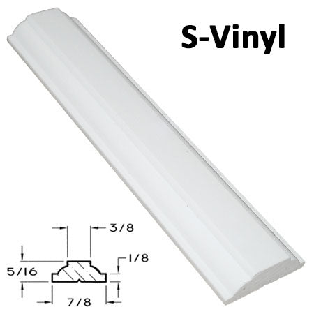 S-Vinyl Low Profile Grille Bar with dimension insert