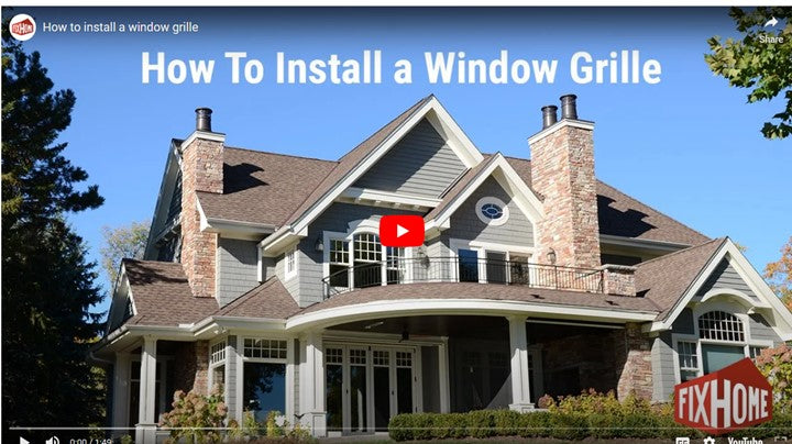 How to Install A window Grille Cover photo of a large house with a YouTube Play button