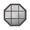 Rambler Bronze Poly Octagon Window Obscure IG With Bronze Grille In Glass