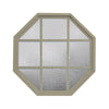 Rambler Sand Poly Stationary Octagon Window Obscure IG Glass With Sand Grille In Glass
