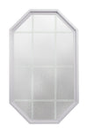 Tall Rambler White Poly with Obscure IG Glass and 12 Light White Grille In Glass