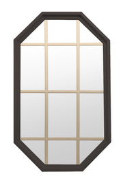 Rambler Bronze Poly Stationary Octagon Window Clear IG Glass With Pine Removable Grille