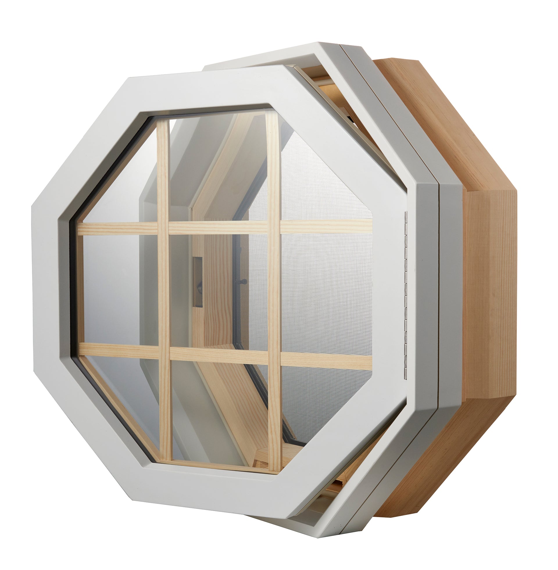 Rambler Breeze White Poly Venting Octagon Open Right Hand View