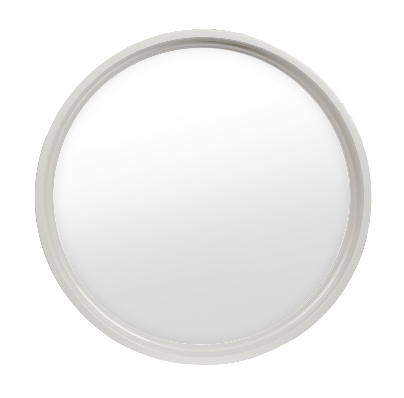 Rambler White Poly Round Window Clear Insulated Glass