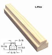 L-Pine Bar Profile with Dimensions