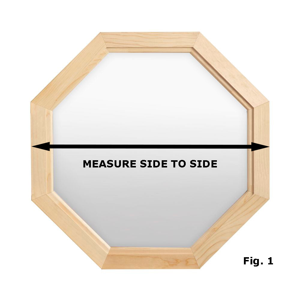 Photo of sash with directions on where to measure.