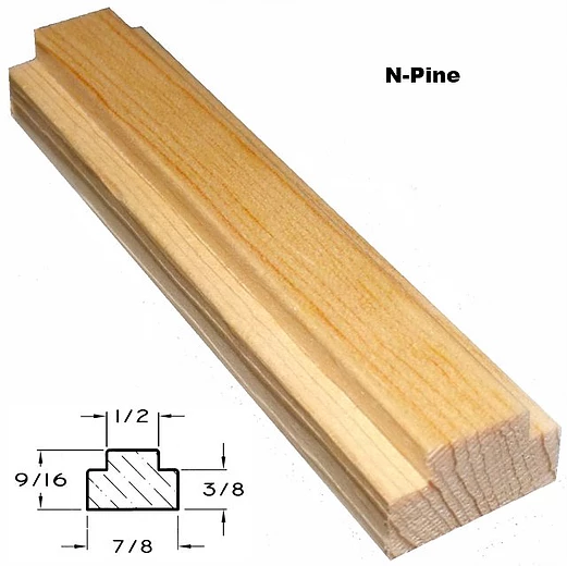 N-Pine Bar Profile with Dimensions