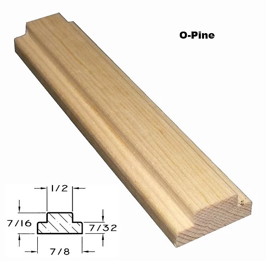 O-Pine Bar Profile with Dimensions