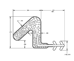 QEZD-375 Weather Strip Drawing With Dimensions