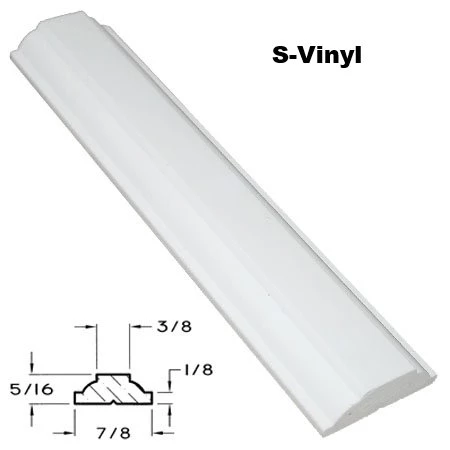 S-Vinyl Bar Profile with Dimensions