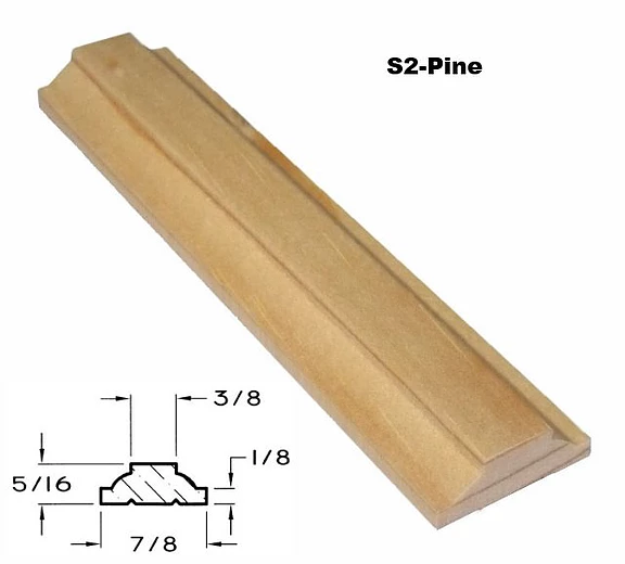 S2-Pine Bar Profile with Dimensions