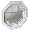 Cabin Breeze Wood Venting Octagon Window Primed White Complete