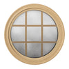 Brickmould Profile Round Window Obscure IG Glass 8 Light Colonial Grille