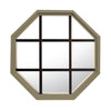 Rambler Sand Poly Stationary Octagon Window Clear IG Glass With Bronze Grille In Glass
