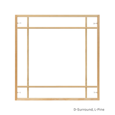Prairie Style L-Bar D-Surround Pine Grille for transom casement and double hung windows