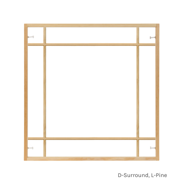 Prairie Style L-Bar D-Surround Pine Grille for transom casement and double hung windows