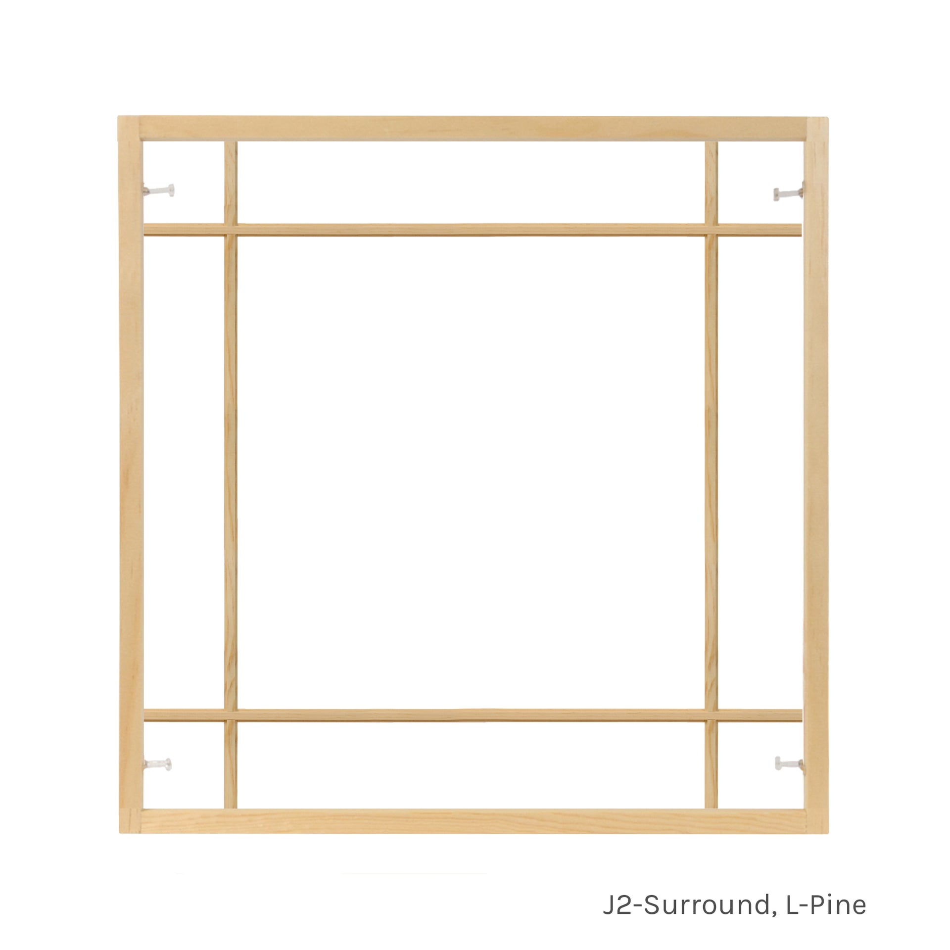 Prairie Style L-Bar J2-Surround Pine Grille for transom casement and double hung windows