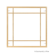 Prairie Style L-Bar K-Surround Pine Grille for transom casement and double hung windows