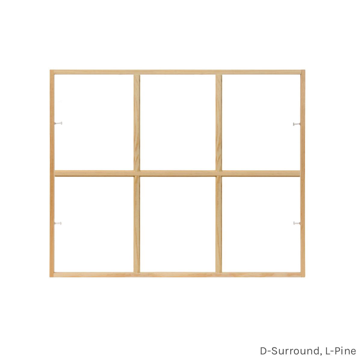 6 light pine colonial window grid insert