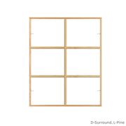 6 light pine colonial window grid insert