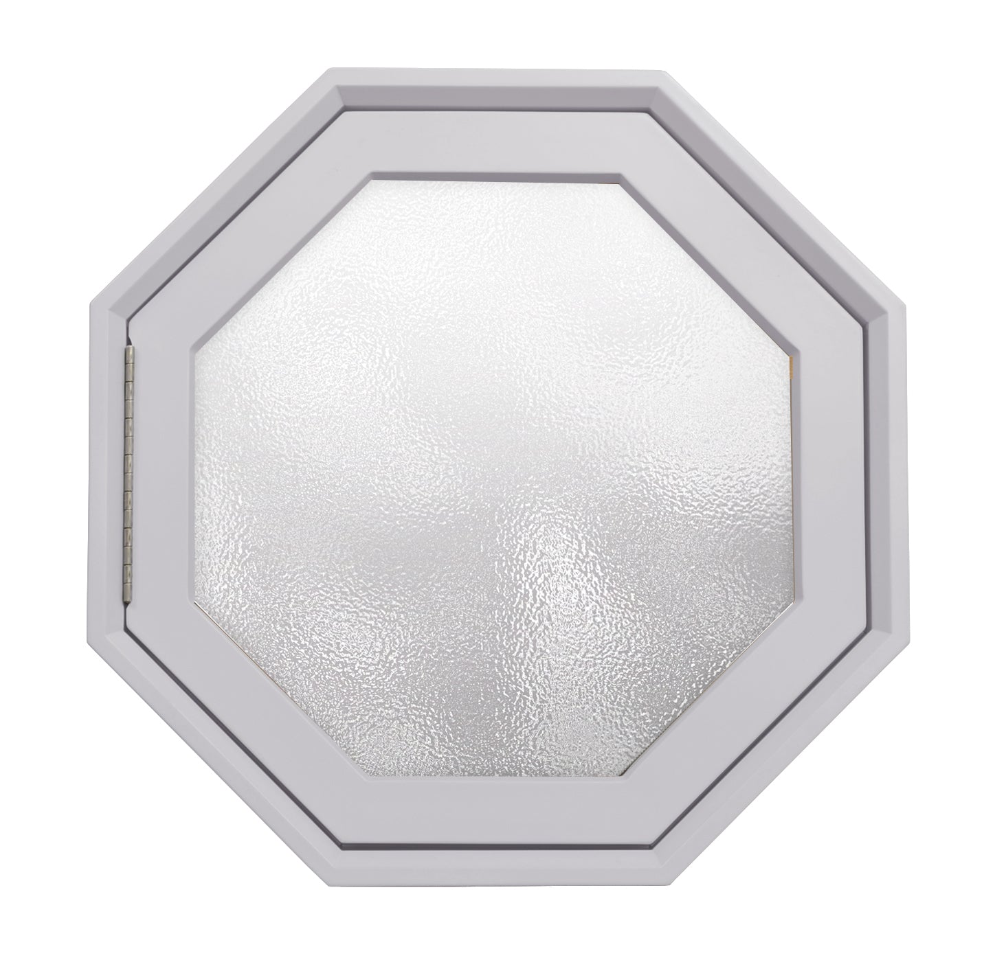 Rambler Breeze White Poly Venting Octagon Window Obscure IG Glass Hinge Left