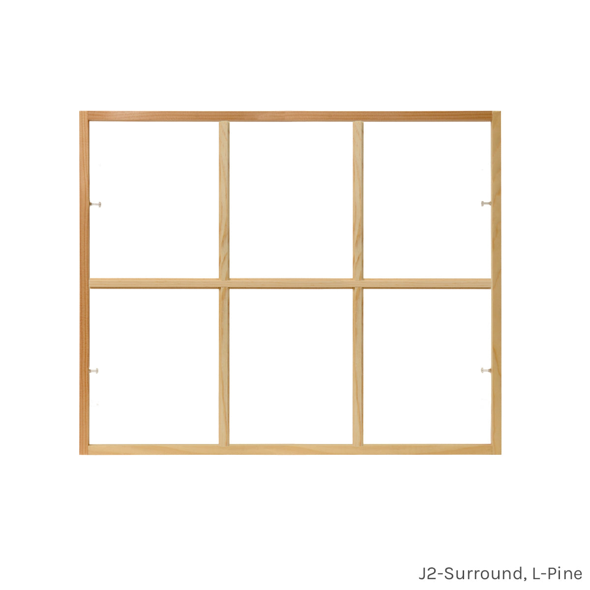 6 light pine colonial window grid insert