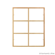 6 light pine colonial window grid insert