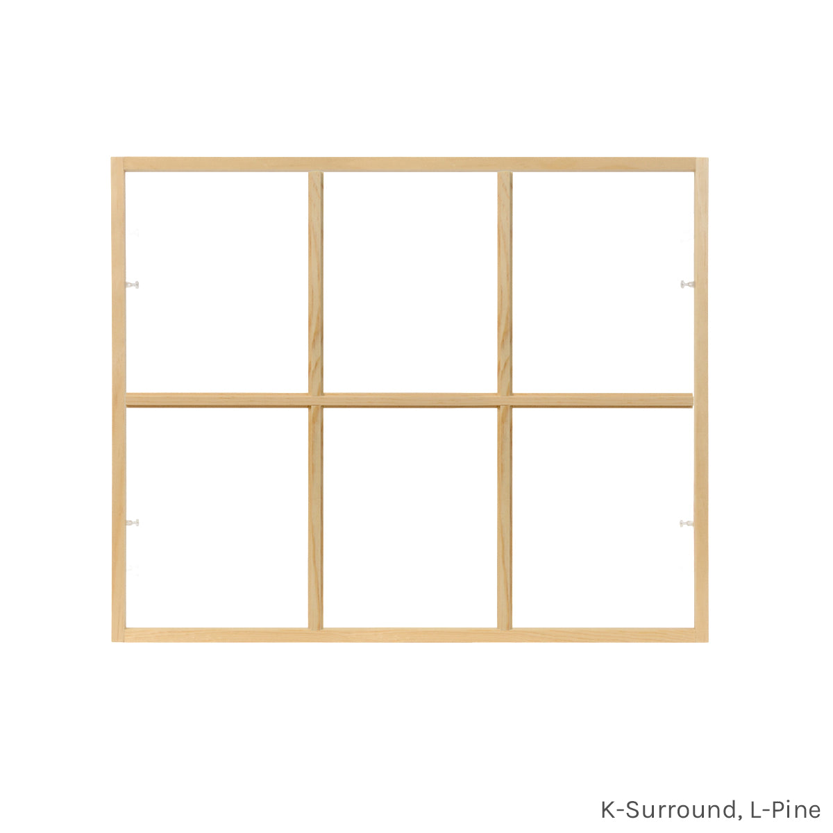 6 light pine colonial window grid insert