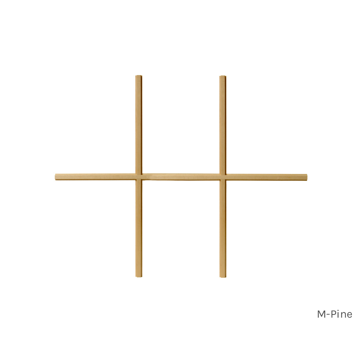 M-Pine 6 Light 3W2H Natural Unfinished Window Grille
