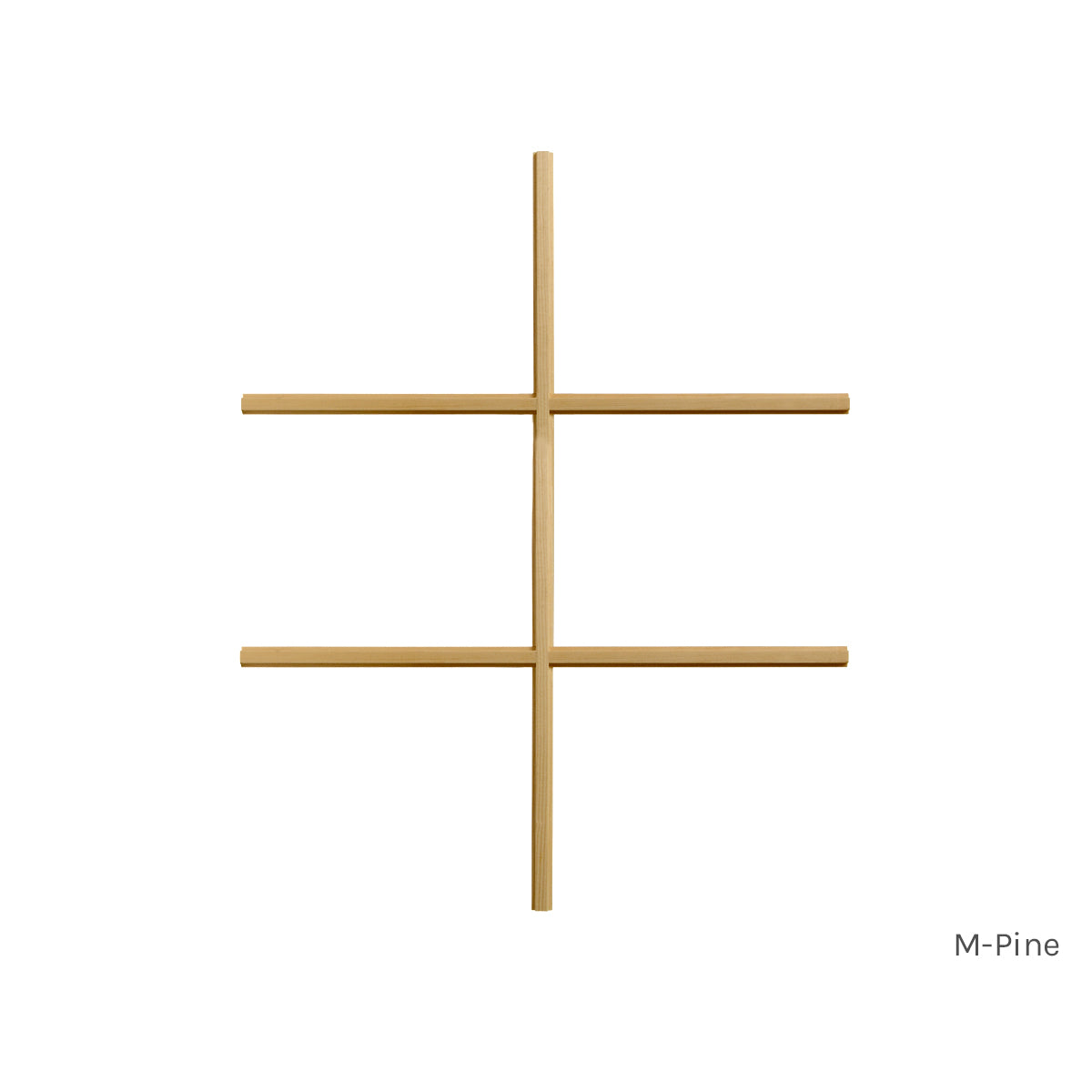 M-Pine 6 Light 2W3H Natural Unfinished Window Grille