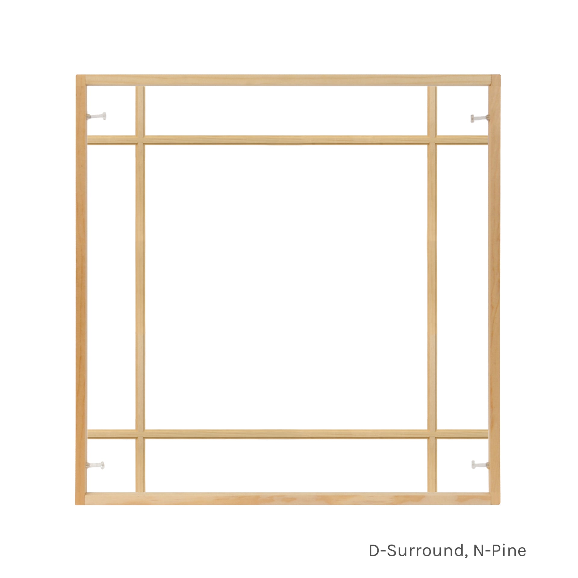 Prairie Style N-Bar D-Surround Pine Grille for transom casement and double hung windows