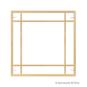 Prairie Style N-Bar K-Surround Pine Grille for transom casement and double hung windows