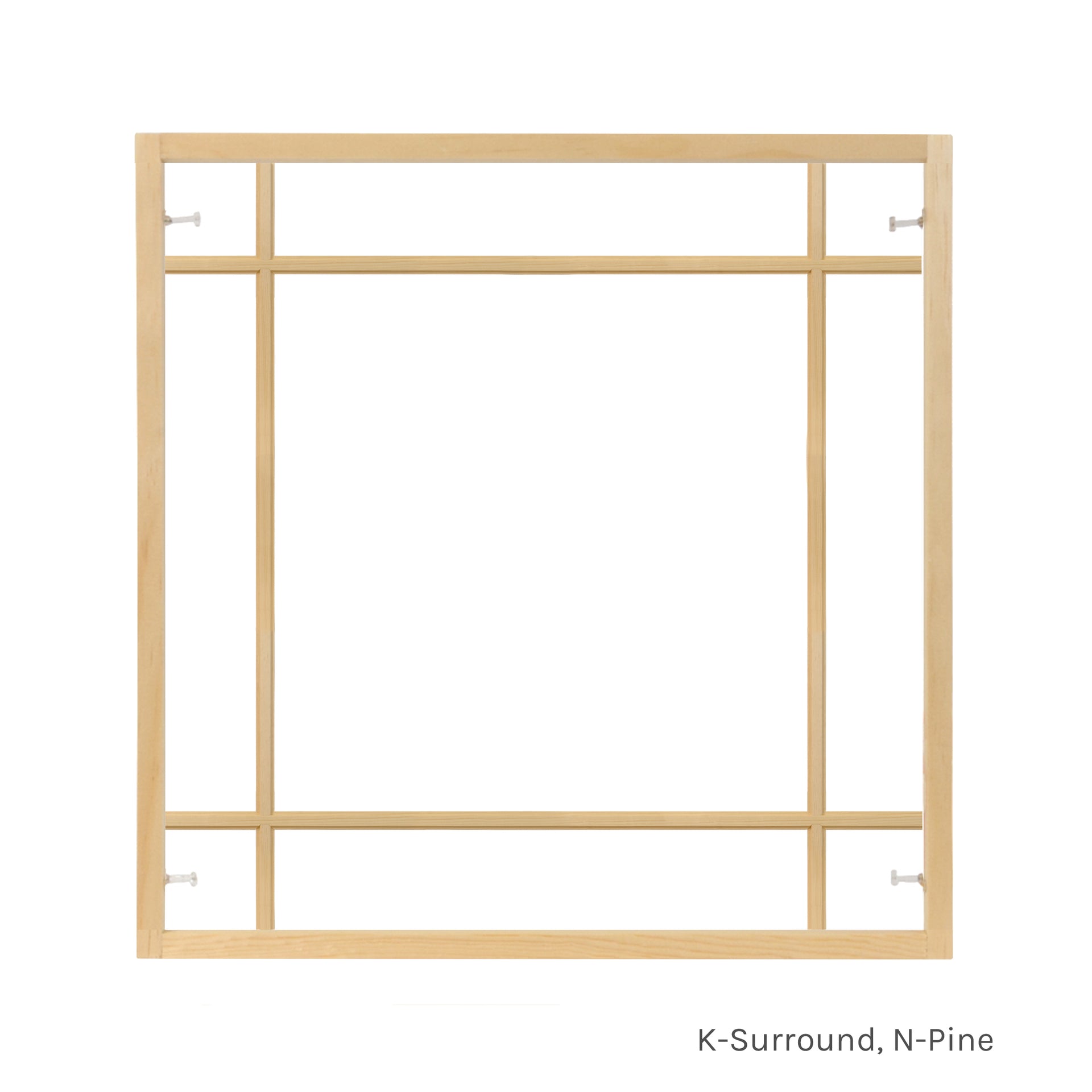 Prairie Style N-Bar K-Surround Pine Grille for transom casement and double hung windows