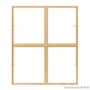 4 light square colonial window grid insert