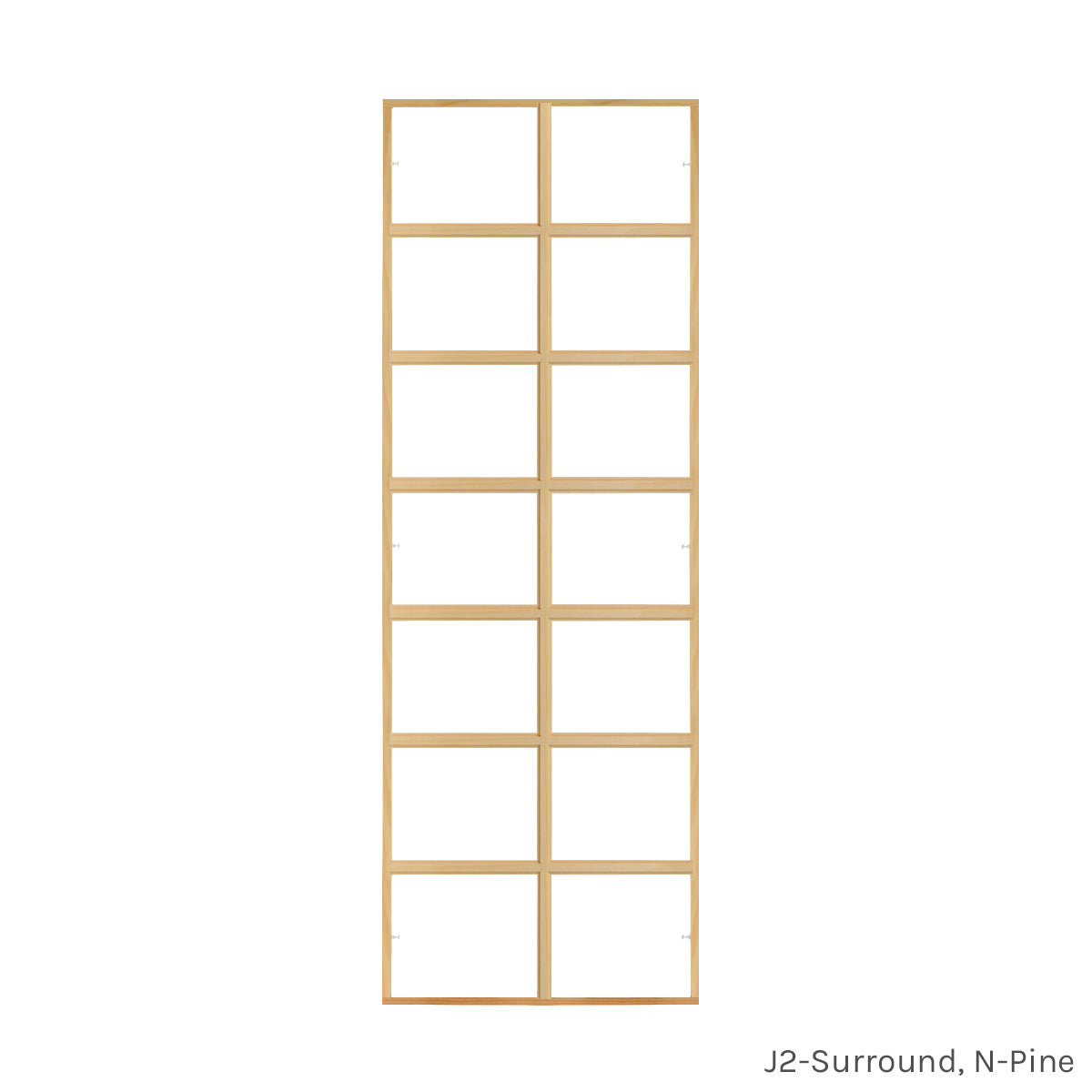 2W7H Pine Full Surround Colonial Grille J2-Surround N-Pine Bar