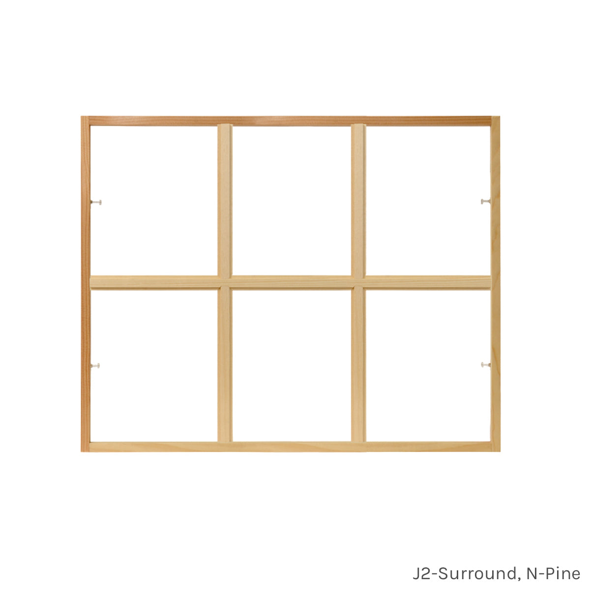 6 light pine colonial window grid insert