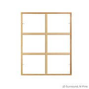 6 light pine colonial window grid insert