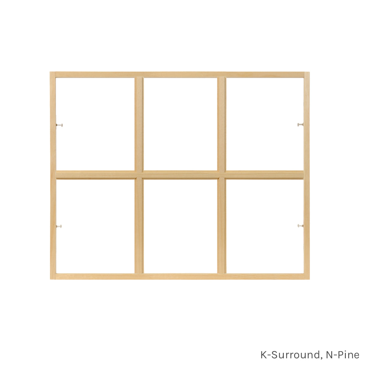 6 light pine colonial window grid insert