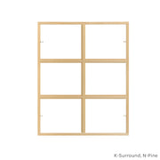 6 light pine colonial window grid insert