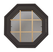 Rambler Breeze Bronze Poly Venting Octagon Clear IG Glass Pine Removable Grille Hinged Right