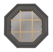 Rambler Breeze T-Tone Poly Venting Octagon Clear IG Glass Pine Removable Grille Hinged Right