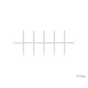 6 Wide x 2 High 12 Light Vinyl Grille