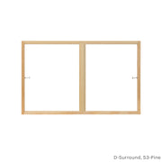 2W1H Pine Full Surround Colonial Grille D-Surround S3-Pine Bar